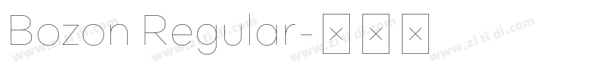 Bozon Regular字体转换